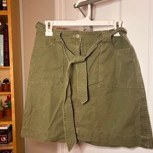 Green jeans skirt